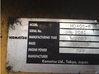 Leasing di Komatsu HD405-6  Komatsu HD405-6: foto 5