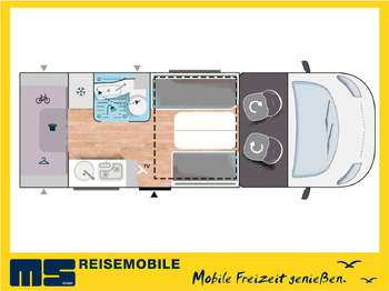 Camper profilato Chausson X 650 EXCLUSIVE LINE /XXL-HUBBETT/ E-BIKE TRÄGER: foto 2