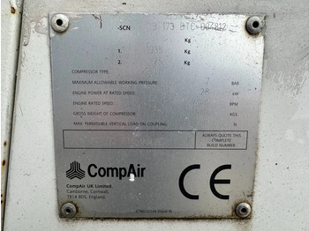 Compressore d'aria Compair H2180 Deutz 2.1 m3 / min 28 kW 7 Bar Mobiele Diesel Compressor met kenteken: foto 3
