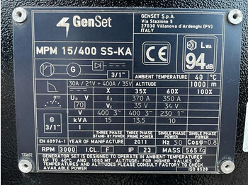 Gruppo elettrogeno Kubota GenSet MPM 15/400 SS-KA 15 kVA 400 Amp Silent Las generatorset: foto 4