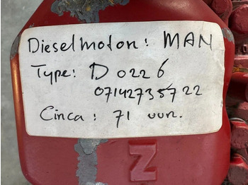Motore per Mezzo di movimentazione MAN D 0226 M 66 kW / 90 PK 6 cilinder diesel engine parts: foto 5