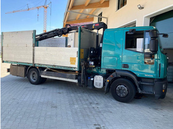 Autocarro con pianale/ Cassone fisso, Camion con gru Iveco 120E25 M122 KRAN RETARDER 2xAHK KLIMA: foto 4