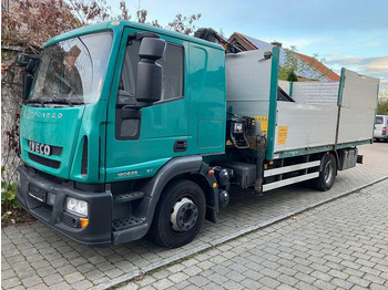 Autocarro con pianale/ Cassone fisso, Camion con gru Iveco 120E25 M122 KRAN RETARDER 2xAHK KLIMA: foto 3