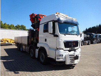 Autocarro con pianale/ Cassone fisso, Camion con gru MAN TGS 35.480 - Flatbed + crane: foto 2 Autocarro con pianale/ Cassone fisso, Camion con gru MAN TGS 35.480 - Flatbed + crane: foto 2