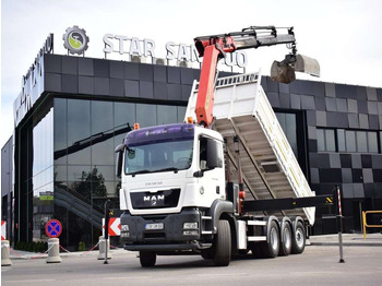 Camion con gru, Autocarro ribaltabile nuovo MAN  TGS 35.400 8X4 PALFINGER PK 33002 CRANE KIPPER: foto 2