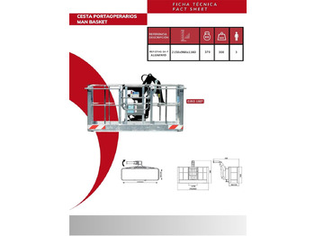 Attrezzatura per Gru per autocarro 180º self-leveling aluminum man basket CPAG-3A-F: foto 2