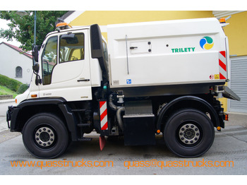 Spazzatrice stradale MERCEDES-BENZ Unimog U400 + TRILETY Kehrmaschine/TÜV/EUR4/Leistungshydraulik: foto 3
