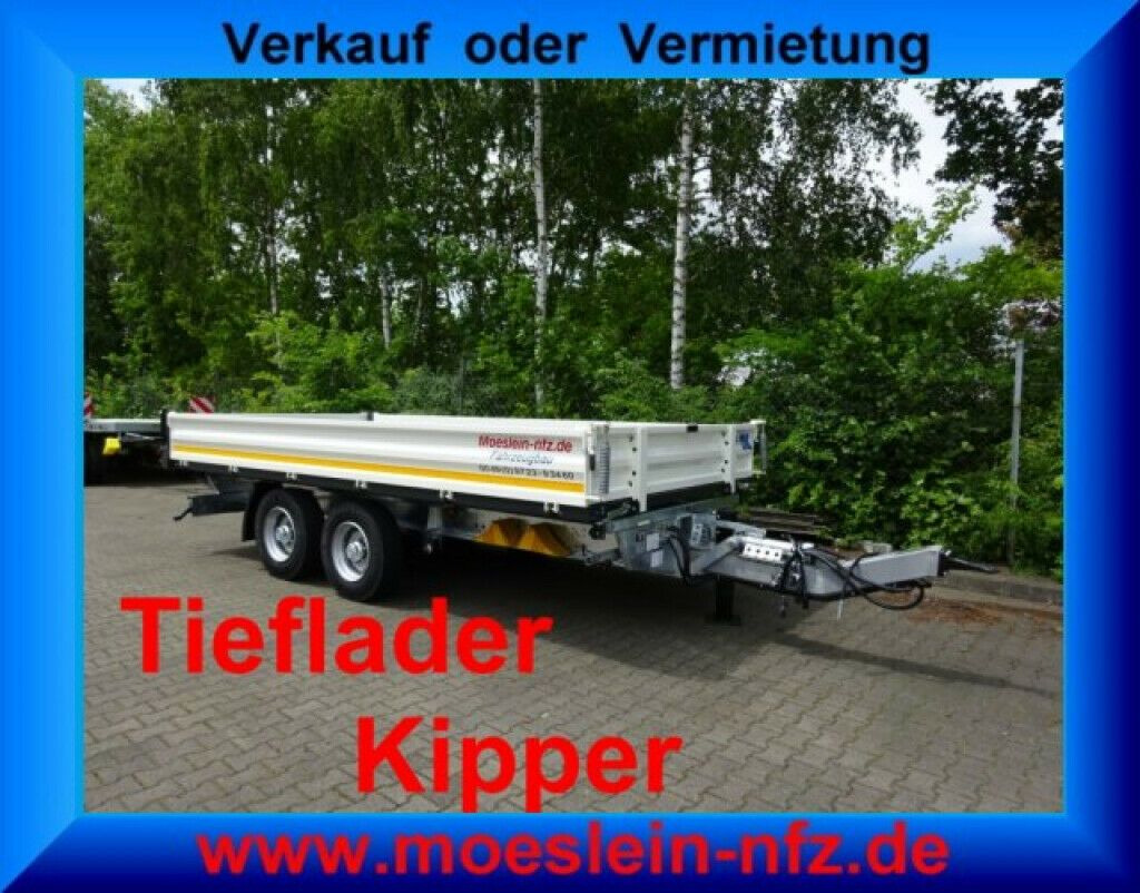 Möslein 13 t Tandem 3- Seitenkipper Tieflader-- Neufahr - Rimorchio ribaltabile: foto 2 Möslein 13 t Tandem 3- Seitenkipper Tieflader-- Neufahr - Rimorchio ribaltabile: foto 2