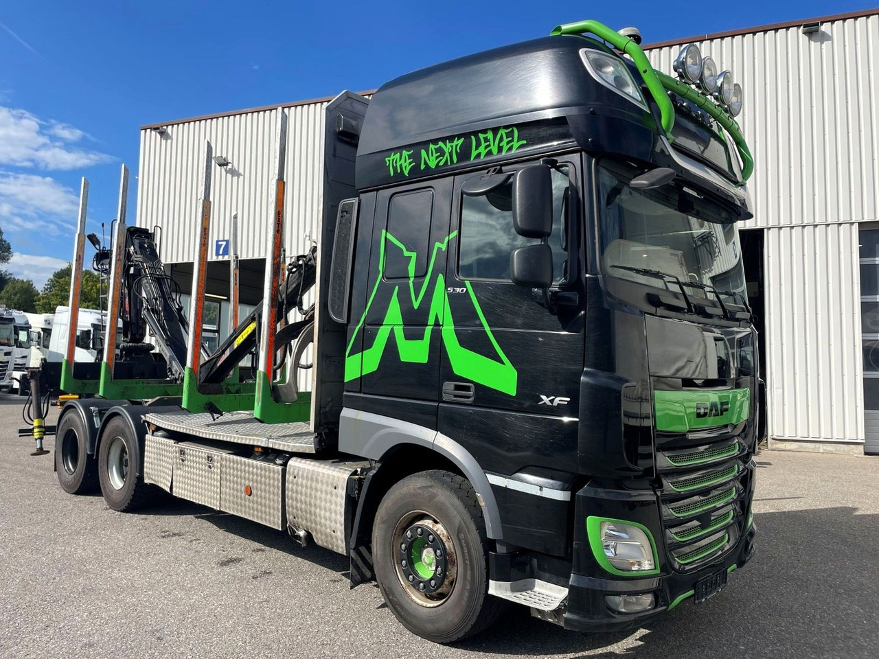 DAF FAT XF 530 SSC, Holztransport, Greifer mit Säge - Camion trasporto legname, Camion con gru: foto 1 DAF FAT XF 530 SSC, Holztransport, Greifer mit Säge - Camion trasporto legname, Camion con gru: foto 1