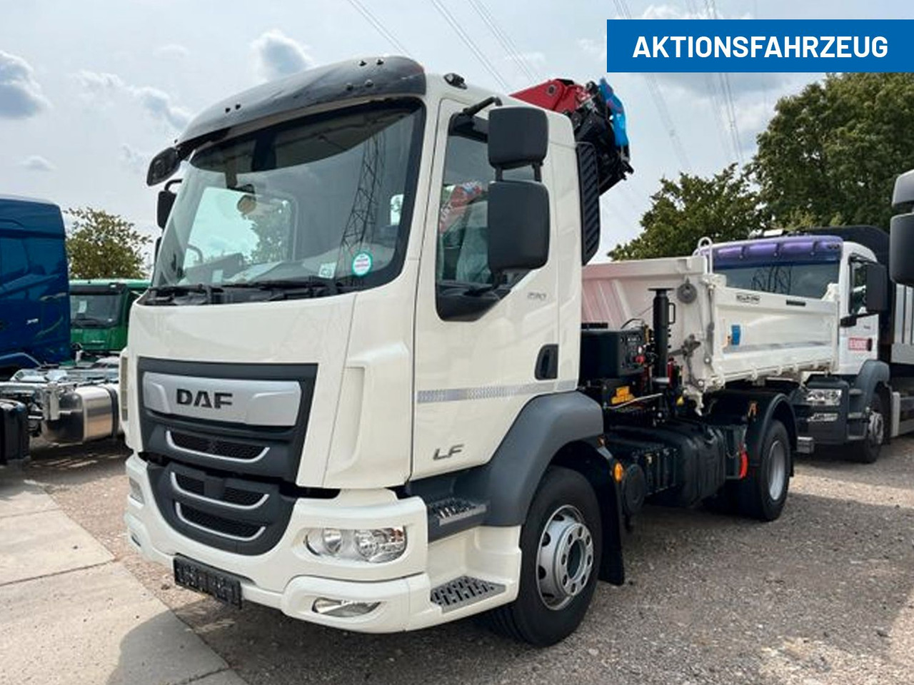 DAF LF 290 16t Meiller Krankipper Tageszulassung DAF LF 290 16t Meiller Krankipper Tageszulassung - Autocarro ribaltabile, Camion con gru: foto 1 DAF LF 290 16t Meiller Krankipper Tageszulassung DAF LF 290 16t Meiller Krankipper Tageszulassung - Autocarro ribaltabile, Camion con gru: foto 1