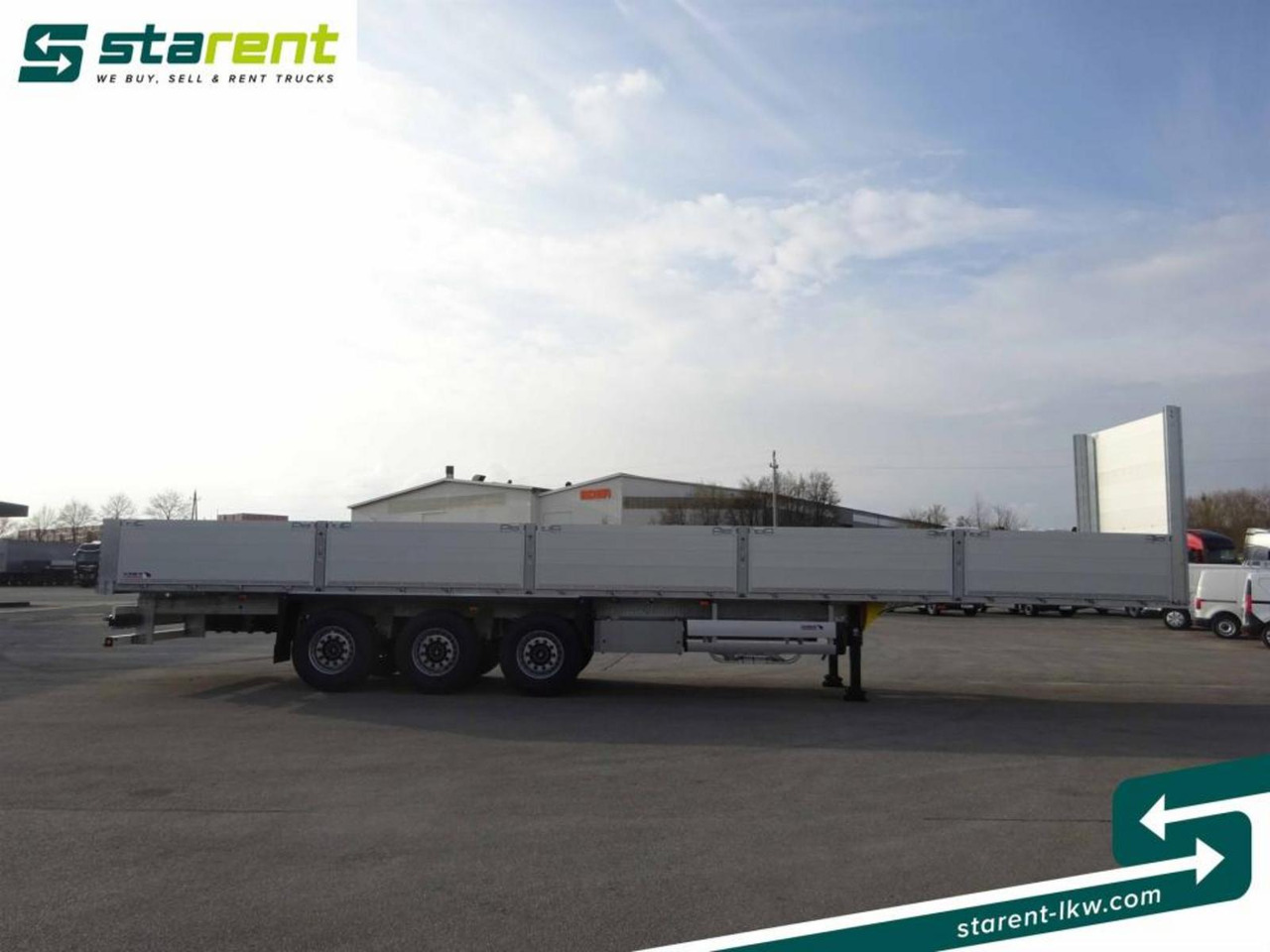 Schmitz Baustofftrailer Liftachse Rungen 80cm Bordwände - Semirimorchio cassonato/ Pianale: foto 4 Schmitz Baustofftrailer Liftachse Rungen 80cm Bordwände - Semirimorchio cassonato/ Pianale: foto 4