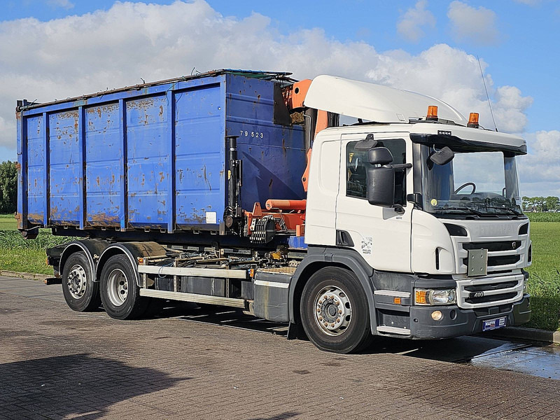 Scania P410 HOOK + BOX + CRANE - Autocarro scarrabile, Camion con gru: foto 5 Scania P410 HOOK + BOX + CRANE - Autocarro scarrabile, Camion con gru: foto 5