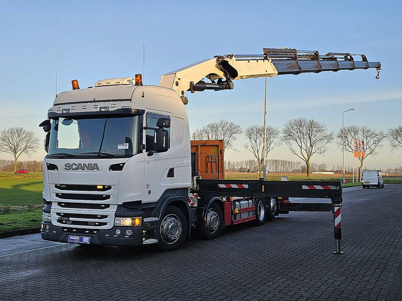 Scania R490 - Autocarro con pianale/ Cassone fisso, Camion con gru: foto 2 Scania R490 - Autocarro con pianale/ Cassone fisso, Camion con gru: foto 2
