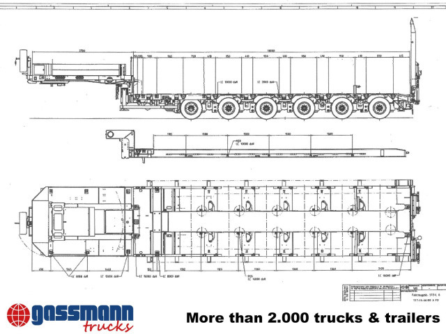 Goldhofer STZ-L 6-67/80 A, 6 Achsen, 86.000kg Ges.-Gew. - Semirimorchio pianale ribassato: foto 4 Goldhofer STZ-L 6-67/80 A, 6 Achsen, 86.000kg Ges.-Gew. - Semirimorchio pianale ribassato: foto 4