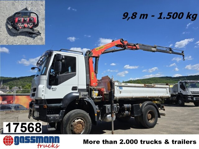 Iveco Trakker AD190T36W/T 4x4 mit Kran Palfinger PK - Autocarro ribaltabile, Camion con gru: foto 1 Iveco Trakker AD190T36W/T 4x4 mit Kran Palfinger PK - Autocarro ribaltabile, Camion con gru: foto 1