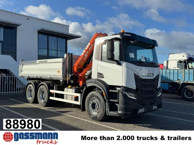 Iveco X-Way AD300X46Z 6x4 mit Kran Atlas AK 206.4E-A2, - Autocarro ribaltabile, Camion con gru: foto 1 Iveco X-Way AD300X46Z 6x4 mit Kran Atlas AK 206.4E-A2, - Autocarro ribaltabile, Camion con gru: foto 1