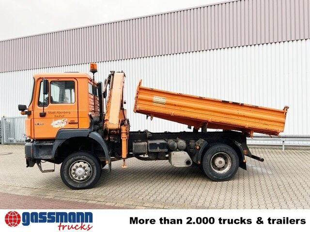 MAN 19.293 4x4 BL mit Kran Meiller MK77RS2 - Autocarro ribaltabile, Camion con gru: foto 2 MAN 19.293 4x4 BL mit Kran Meiller MK77RS2 - Autocarro ribaltabile, Camion con gru: foto 2