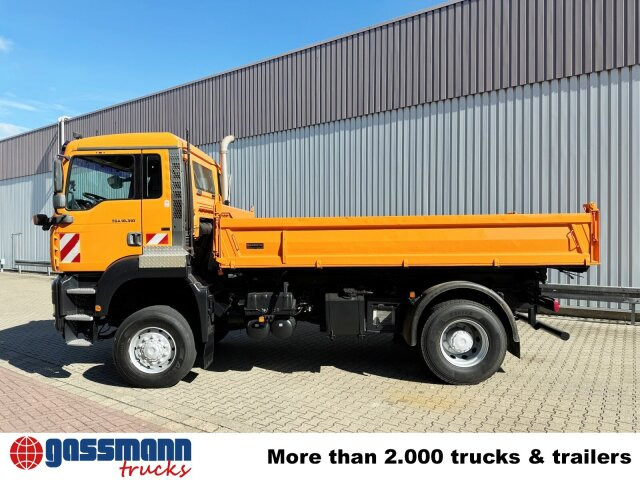 Autocarro ribaltabile, Camion con gru MAN TGA 18.310 4x4 BL, Winterdienstausstattung: foto 14
