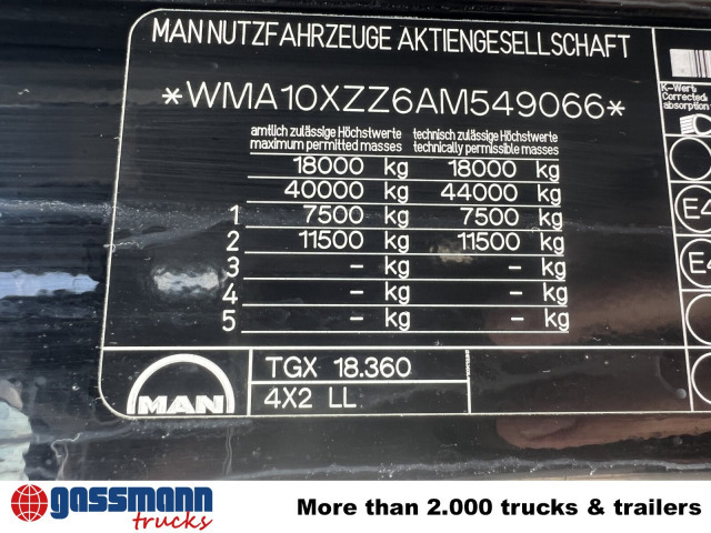 MAN TGA 18.360 4x2 LL, Fahrschulausstattung - Autocarro portacontainer/ Caisse interchangeable: foto 3 MAN TGA 18.360 4x2 LL, Fahrschulausstattung - Autocarro portacontainer/ Caisse interchangeable: foto 3
