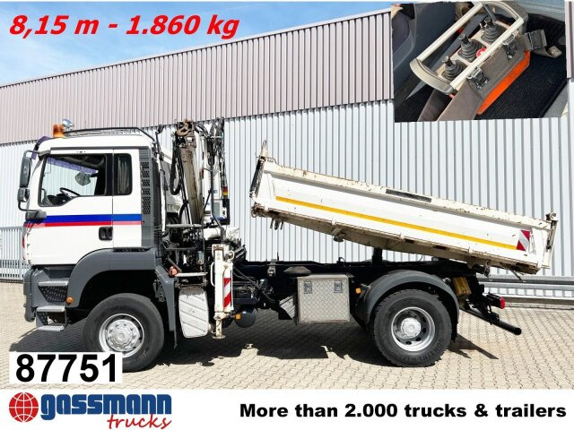 MAN TGA 18.440 4x4 BB mit Kran Atlas AK 165.2E, Funk - Autocarro ribaltabile, Camion con gru: foto 1 MAN TGA 18.440 4x4 BB mit Kran Atlas AK 165.2E, Funk - Autocarro ribaltabile, Camion con gru: foto 1
