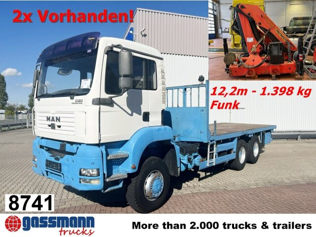 MAN TGA 26.310 6X6 BB mit Kran HMF 1253-K4, Funk - Autocarro con pianale/ Cassone fisso, Camion con gru: foto 1 MAN TGA 26.310 6X6 BB mit Kran HMF 1253-K4, Funk - Autocarro con pianale/ Cassone fisso, Camion con gru: foto 1