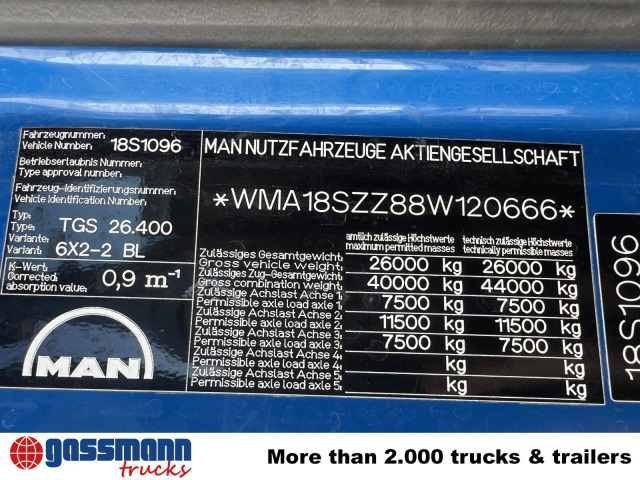 MAN TGA 26.400 6x2-4 BL, A1, Lenk-/Liftachse, ADR, - Camion cisterna: foto 4 MAN TGA 26.400 6x2-4 BL, A1, Lenk-/Liftachse, ADR, - Camion cisterna: foto 4