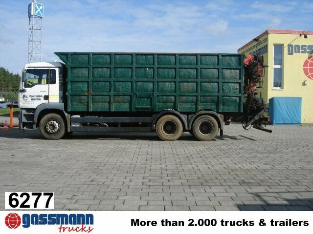 MAN TGA 26.413 BB 6x4 Kran Heckkran Jonsered 1020 - Camion trasporto legname, Camion con gru: foto 1 MAN TGA 26.413 BB 6x4 Kran Heckkran Jonsered 1020 - Camion trasporto legname, Camion con gru: foto 1
