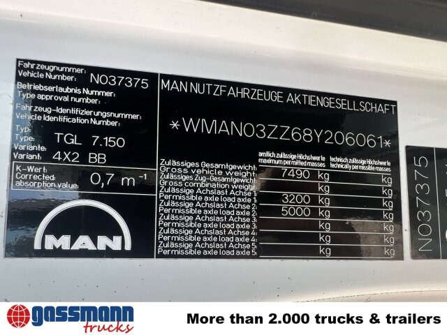 MAN TGL 7.150 4x2 BB mit LBW BÄR - Autocarro con pianale/ Cassone fisso: foto 4 MAN TGL 7.150 4x2 BB mit LBW BÄR - Autocarro con pianale/ Cassone fisso: foto 4