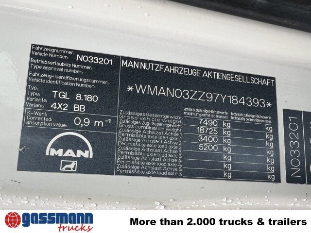 MAN TGL 8.180 4X2 BB, Meiller Kipper - Autocarro ribaltabile: foto 5 MAN TGL 8.180 4X2 BB, Meiller Kipper - Autocarro ribaltabile: foto 5