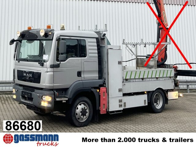 MAN TGM 13/15.290 4X4 BL, Seilwinde - Autocarro con pianale/ Cassone fisso: foto 1 MAN TGM 13/15.290 4X4 BL, Seilwinde - Autocarro con pianale/ Cassone fisso: foto 1