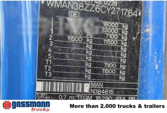 MAN TGM 18.290 4X4 BB, EEV, Heckkran Atlas AK - Autocarro ribaltabile, Camion con gru: foto 2 MAN TGM 18.290 4X4 BB, EEV, Heckkran Atlas AK - Autocarro ribaltabile, Camion con gru: foto 2