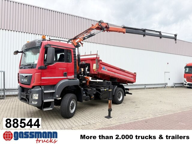 MAN TGS 18.400 4x4 BB, Navi, Kran Atlas 120.2E-A3L, - Autocarro ribaltabile, Camion con gru: foto 1 MAN TGS 18.400 4x4 BB, Navi, Kran Atlas 120.2E-A3L, - Autocarro ribaltabile, Camion con gru: foto 1
