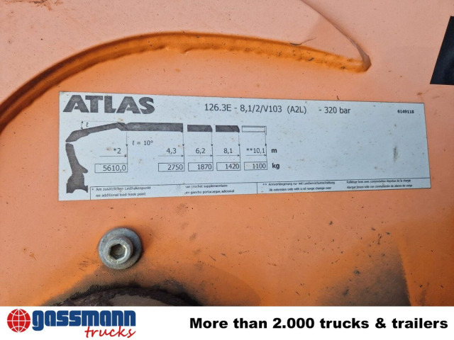 MAN TGS 28.440 6x2-4 BL, Lenk-/Liftachse, Kran Atlas - Autocarro scarrabile, Camion con gru: foto 3 MAN TGS 28.440 6x2-4 BL, Lenk-/Liftachse, Kran Atlas - Autocarro scarrabile, Camion con gru: foto 3