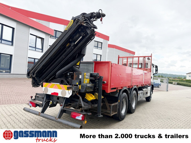 Autocarro con pianale/ Cassone fisso, Camion con gru MAN TGS 33.400 6x4 BB, Navi, Heckkran PK18002-EH C,: foto 11