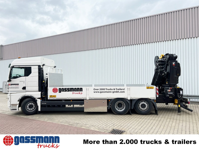 MAN TGX 26.510 6x2-4 LL, Kran Hiab X-HiPro 548 E-8, - Autocarro con pianale/ Cassone fisso, Camion con gru: foto 2 MAN TGX 26.510 6x2-4 LL, Kran Hiab X-HiPro 548 E-8, - Autocarro con pianale/ Cassone fisso, Camion con gru: foto 2