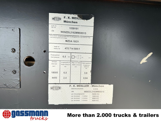 Meiller MZDA 18/21, Stahlbordwände, ca. 10m³ - Rimorchio ribaltabile: foto 3 Meiller MZDA 18/21, Stahlbordwände, ca. 10m³ - Rimorchio ribaltabile: foto 3