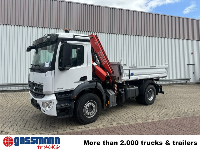 Autocarro ribaltabile, Camion con gru nuovo Mercedes-Benz Arocs 1835 K 4x2, Multimedia Cockpit, Navi, Kran: foto 10
