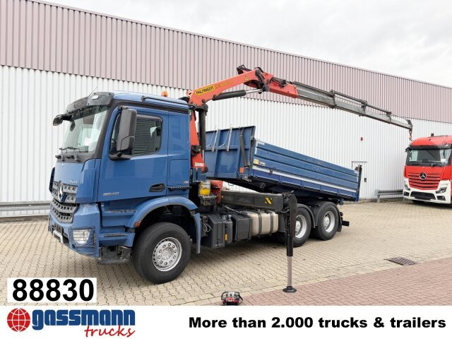 Mercedes-Benz Arocs 2640 LK 6x4, Alu-Bordwände, Kran - Autocarro ribaltabile, Camion con gru: foto 1 Mercedes-Benz Arocs 2640 LK 6x4, Alu-Bordwände, Kran - Autocarro ribaltabile, Camion con gru: foto 1