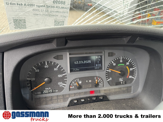 Mercedes-Benz Atego 1023 A 4x4, Einzelbereifung, Heckkran - Autocarro telaio, Camion con gru: foto 2 Mercedes-Benz Atego 1023 A 4x4, Einzelbereifung, Heckkran - Autocarro telaio, Camion con gru: foto 2