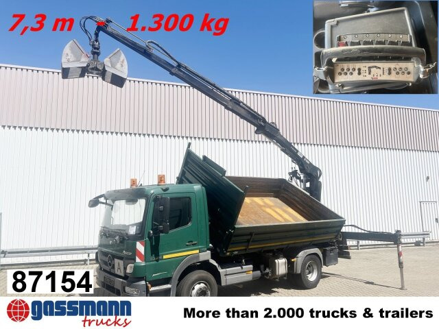 Mercedes-Benz Atego 1624/27 4x2, Heckkran Hiab 099 BS-2 HiDuo, - Autocarro ribaltabile, Camion con gru: foto 1 Mercedes-Benz Atego 1624/27 4x2, Heckkran Hiab 099 BS-2 HiDuo, - Autocarro ribaltabile, Camion con gru: foto 1
