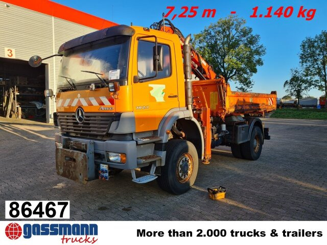 Mercedes-Benz Atego 1823 AK 4x4 mit Kran Atlas 85.2, Funk, - Autocarro ribaltabile, Camion con gru: foto 1 Mercedes-Benz Atego 1823 AK 4x4 mit Kran Atlas 85.2, Funk, - Autocarro ribaltabile, Camion con gru: foto 1