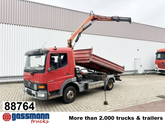 Mercedes-Benz Atego 818 K 4x2 mit Kran Palfinger PK 6500, 2x - Autocarro ribaltabile, Camion con gru: foto 1 Mercedes-Benz Atego 818 K 4x2 mit Kran Palfinger PK 6500, 2x - Autocarro ribaltabile, Camion con gru: foto 1