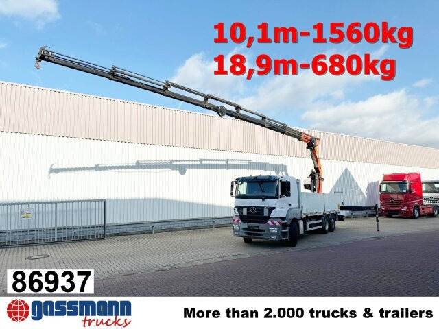 Mercedes-Benz Axor 2536/43 L 6x2 mit Heckkran Palfinger PK - Autocarro con pianale/ Cassone fisso, Camion con gru: foto 1 Mercedes-Benz Axor 2536/43 L 6x2 mit Heckkran Palfinger PK - Autocarro con pianale/ Cassone fisso, Camion con gru: foto 1