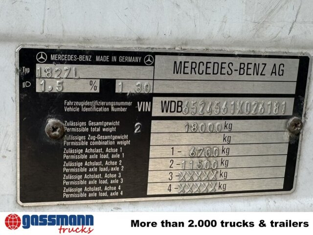 Mercedes-Benz SK 1827L 4x2 - Autocarro con pianale/ Cassone fisso: foto 5 Mercedes-Benz SK 1827L 4x2 - Autocarro con pianale/ Cassone fisso: foto 5