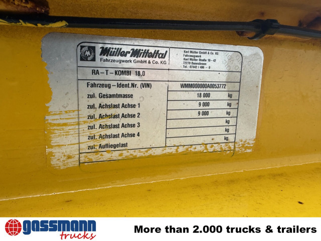 Müller-Mitteltal RA-T-Kombi 18,0 - Rimorchio scarrabile/ Multibenna: foto 4 Müller-Mitteltal RA-T-Kombi 18,0 - Rimorchio scarrabile/ Multibenna: foto 4