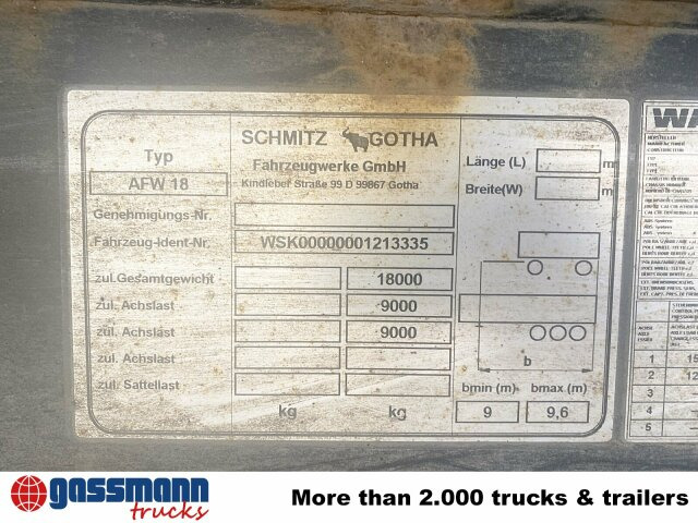 Schmitz Cargobull AWF 18 - Rimorchio portacontainer/ Caisse interchangeable: foto 5 Schmitz Cargobull AWF 18 - Rimorchio portacontainer/ Caisse interchangeable: foto 5