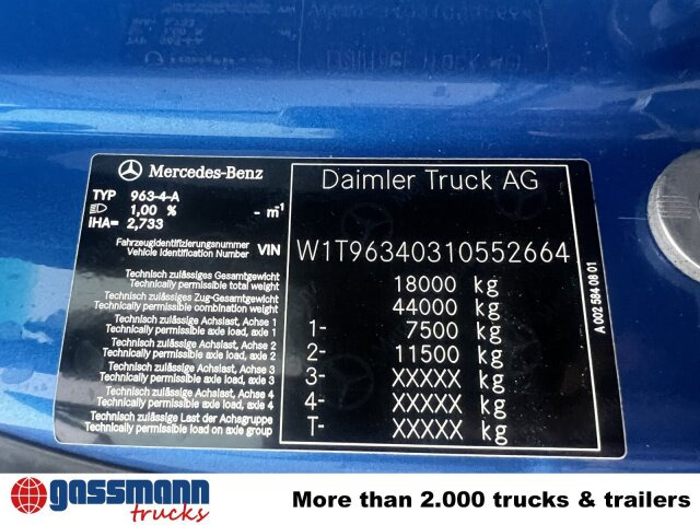 Mercedes-Benz Actros 1843 LS 4x4 HAD, HydroDrive, MirrorCam, - Trattore stradale: foto 4 Mercedes-Benz Actros 1843 LS 4x4 HAD, HydroDrive, MirrorCam, - Trattore stradale: foto 4