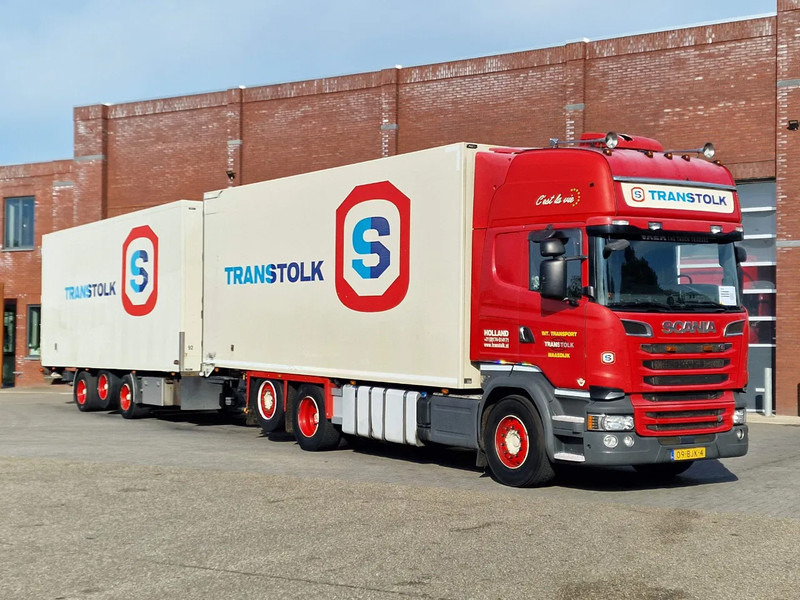 Scania R580 Topline 6x2*4 Frigo + Burg trailer - Retarder - Steering axle - Night clima - Autocarro frigorifero: foto 1 Scania R580 Topline 6x2*4 Frigo + Burg trailer - Retarder - Steering axle - Night clima - Autocarro frigorifero: foto 1