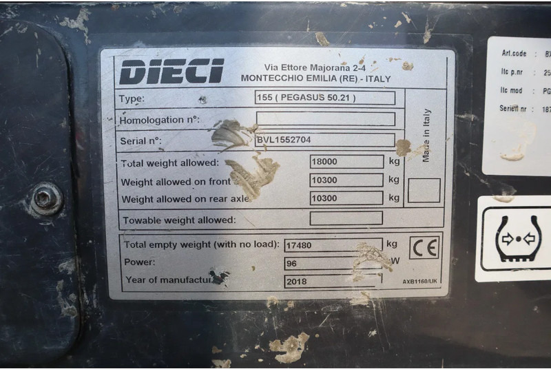 Sollevatore telescopico Dieci PEGASUS 50.21 | FORKS | HOOK BLOCK | GOOD CONDITION: foto 20