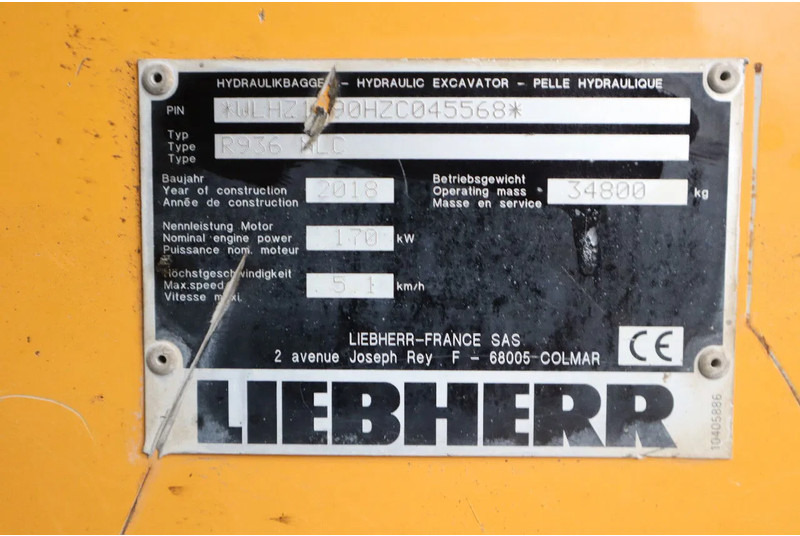Escavatore cingolato Liebherr R936 NLC | STRAIGHT BOOM | MAGNET GEN | OILQUICK: foto 20